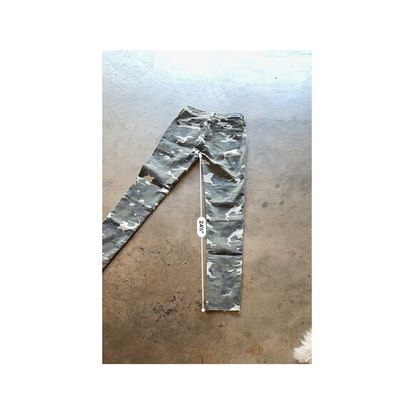 Étienne Marcel Structured Camo Cargo Slim Fit Jeans — Red Zipper Detail Sz. 24 - Picture 7 of 11